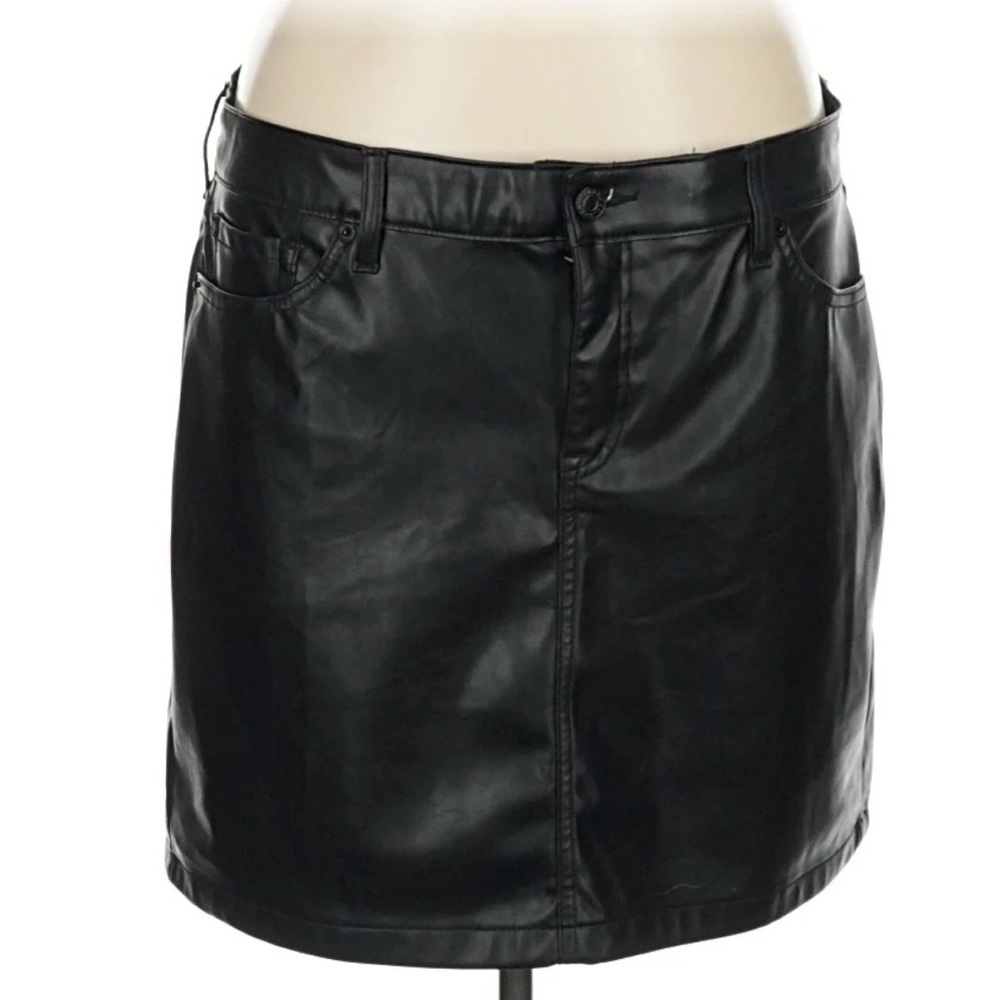 Torrid Black Faux Leather A-Line Skirt